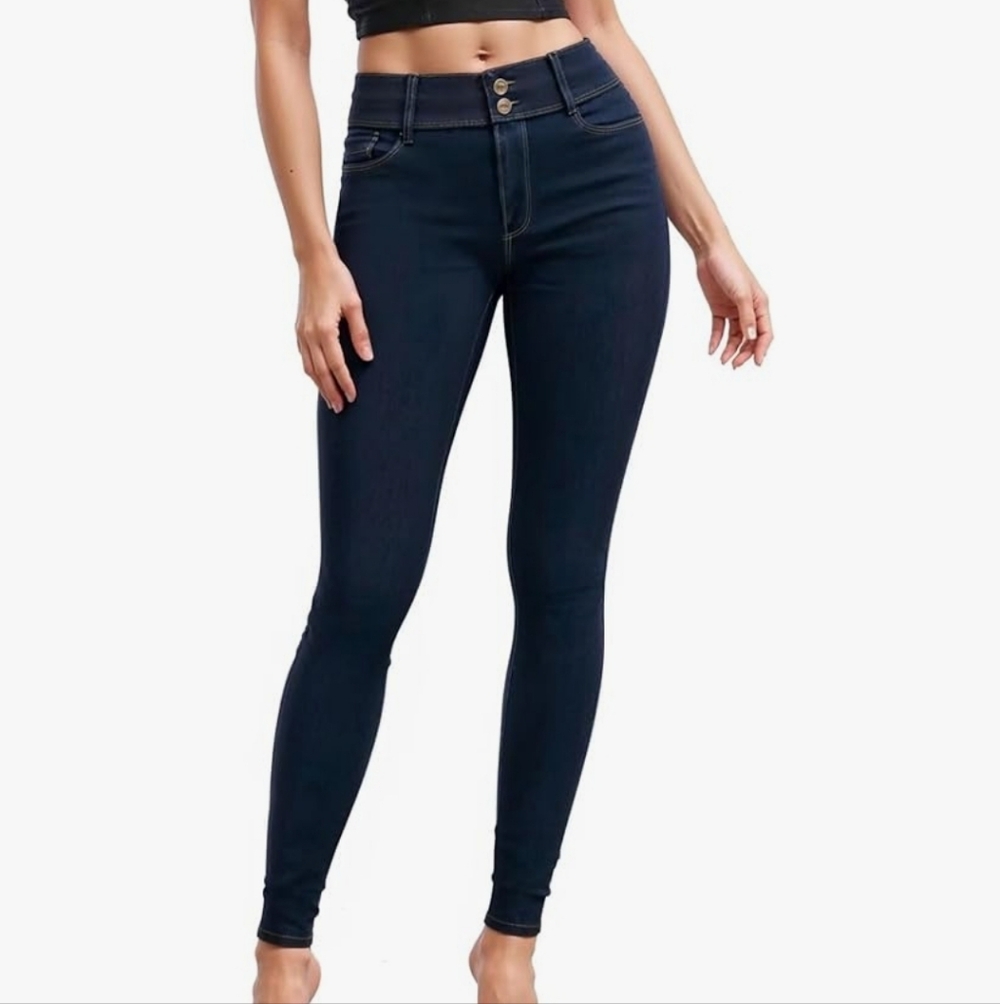 Hybrid & Company Women's Butt Lift 2.0 Super Comfy Stretch Denim Skinny Jeans 5